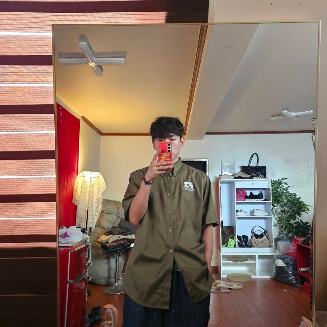 The Outfitters  카키 반팔 워크 셔츠 상품이미지5