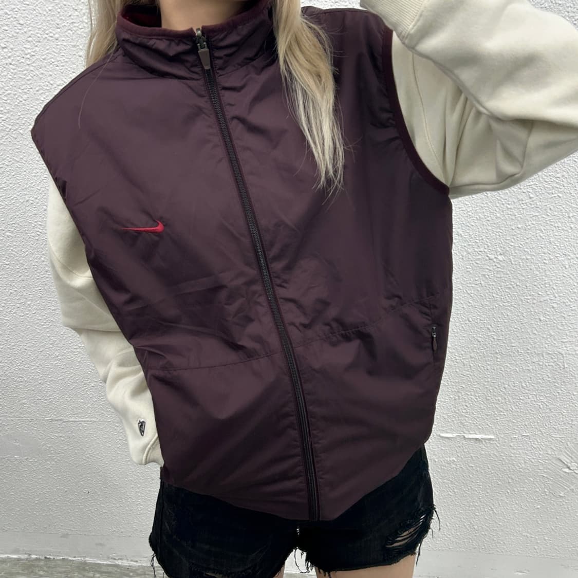 나이키 리버시블 와인 후리스 베스트 상품이미지2