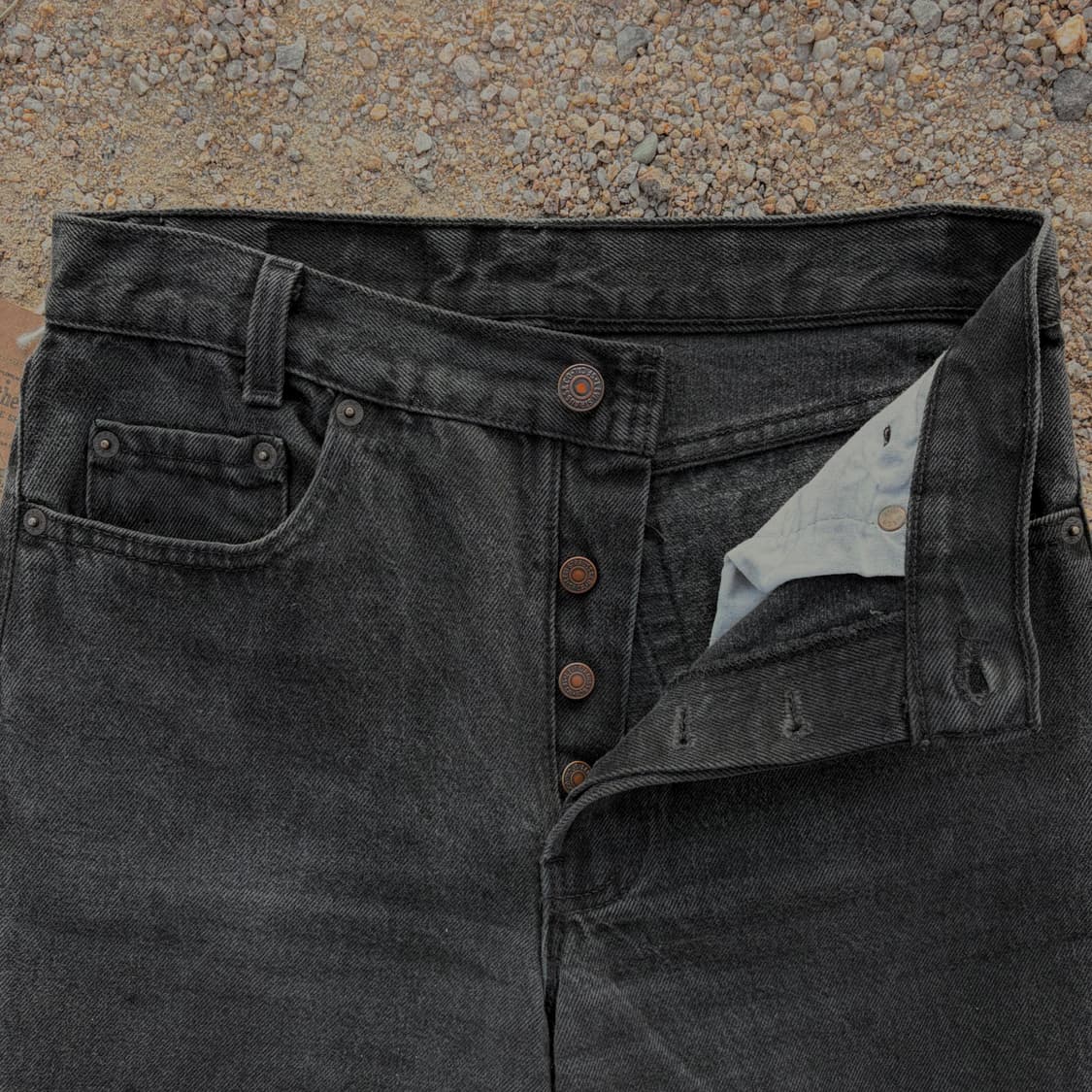 90s 리바이스 501 스튜던트 블랙진 made in USA (28)  상품이미지6
