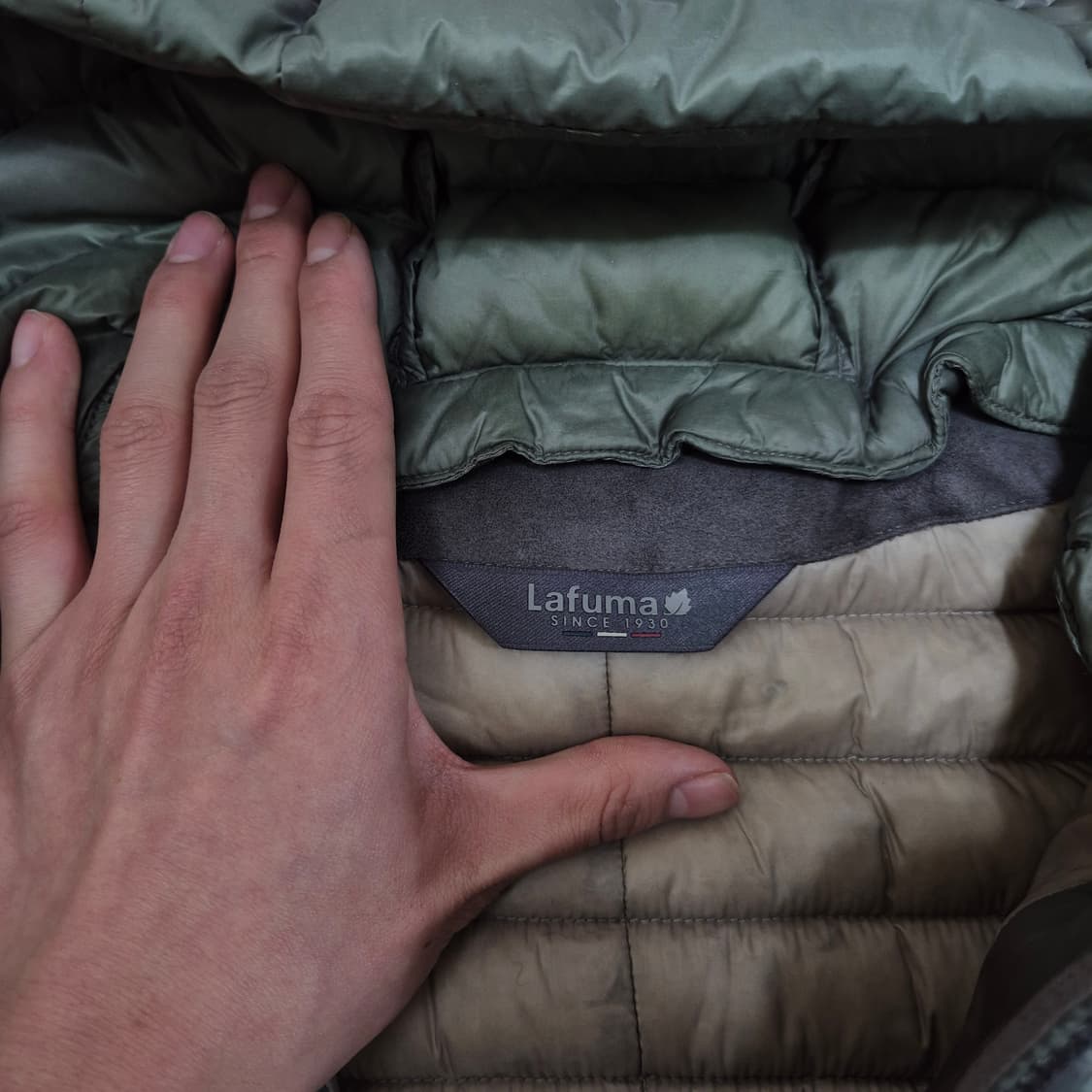 라푸마 SINCE 1930 사이드와펜 다운 후드 롱 경량패딩 L(100) 상품이미지5