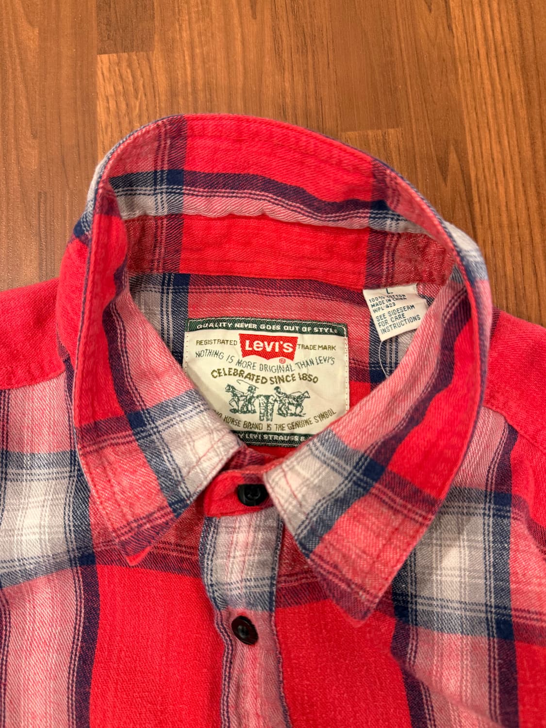 90s Levis 리바이스 체크 셔츠 상품이미지7
