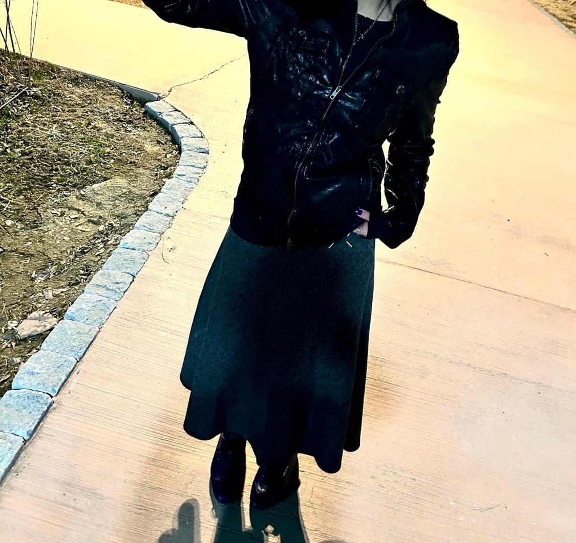 메종마르지엘라 모직 플레어 롱스커트 (착용샷o) 상품이미지5