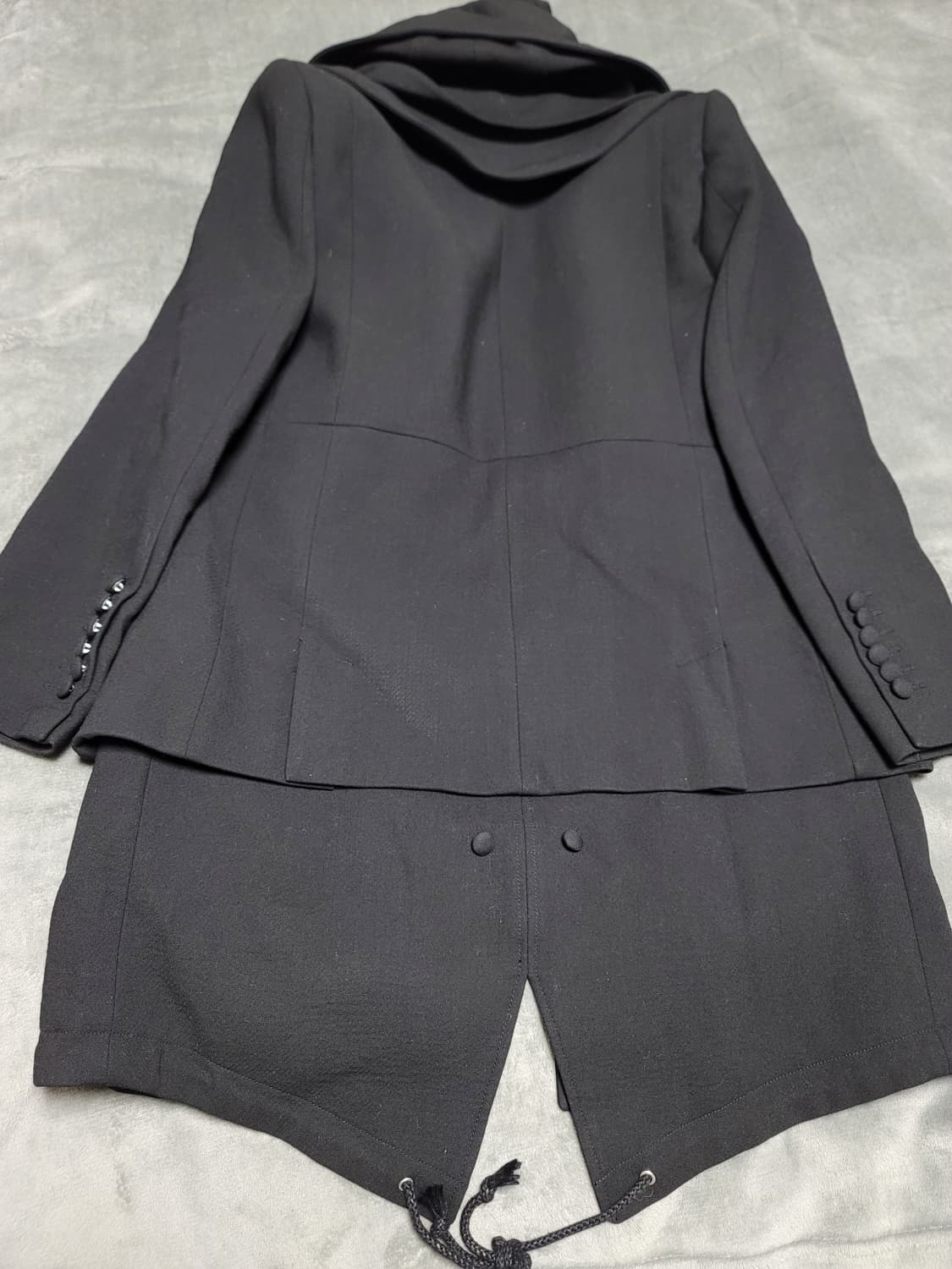 [S]맨즈온 지방시 모티브 레이어드 코트 블랙 상품이미지7