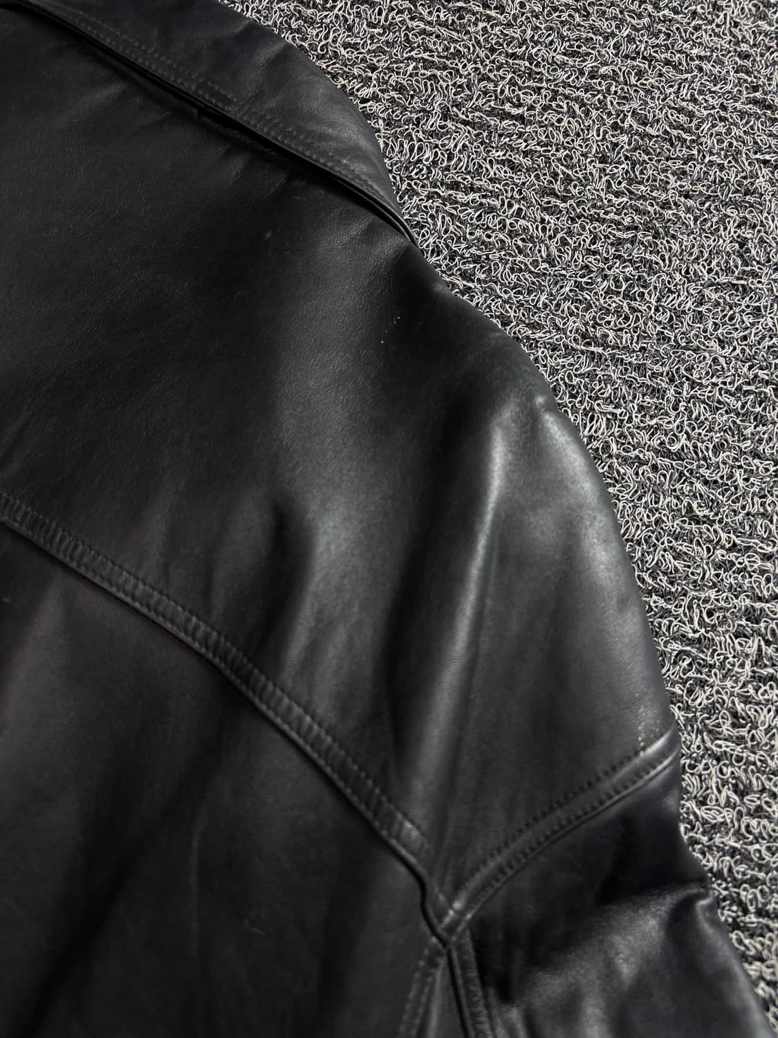 빈티지 아카이브 양가죽 램스킨 봄버 레더 자켓 3613 상품이미지6