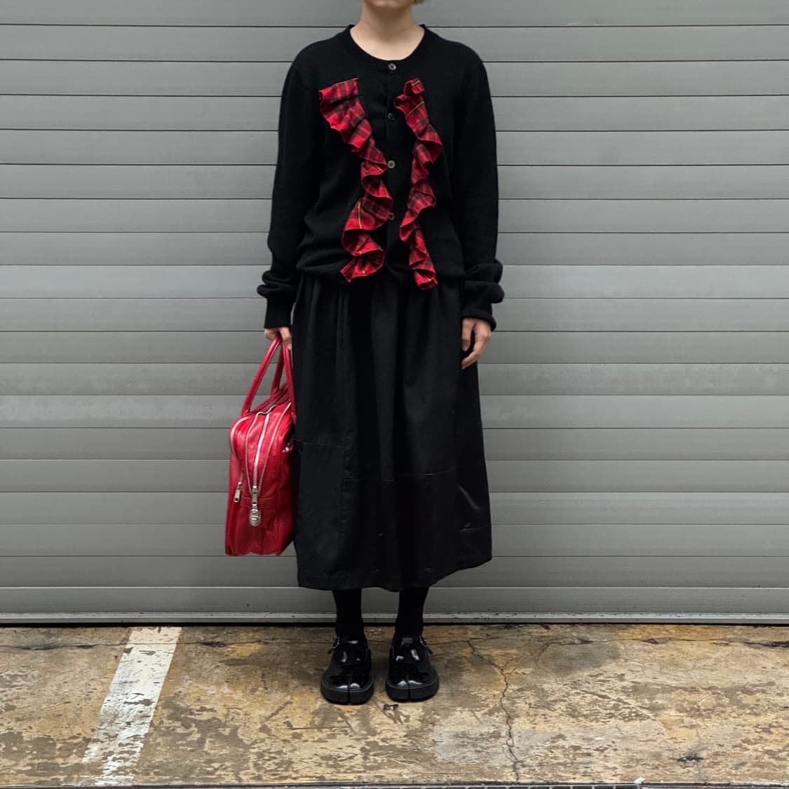 Ruffle Tartan Check Black Cardigan 상품이미지9