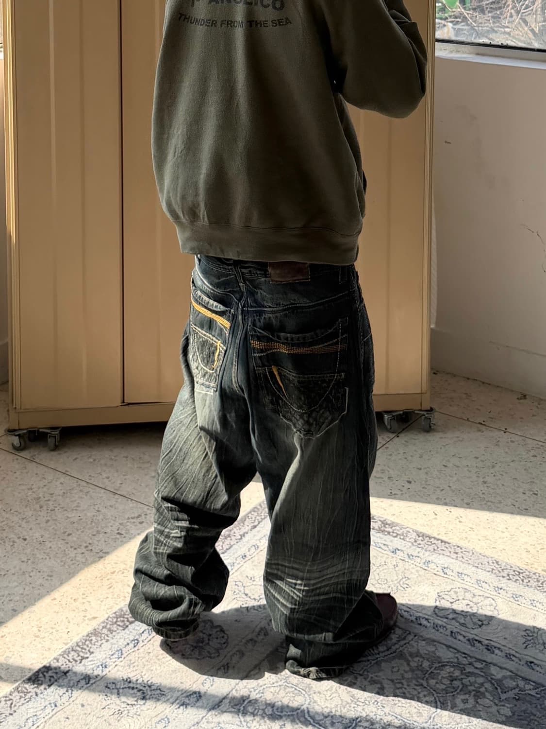 빈티지 자수 힙합팬츠 상품이미지2