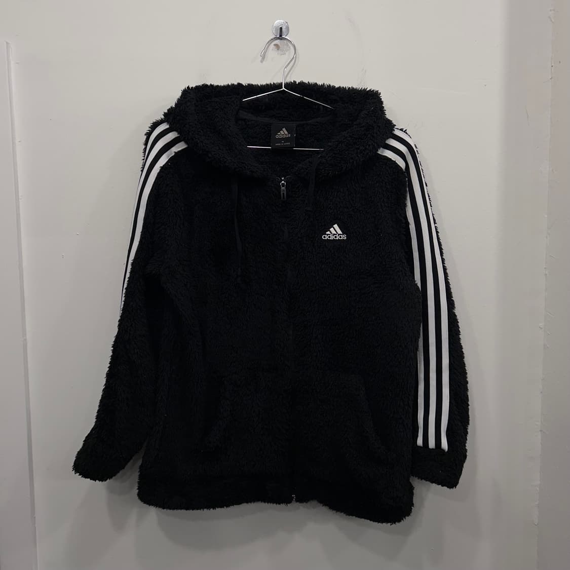 아디다스 스몰로고 후드 트랙 모헤어 플리스 상품이미지2