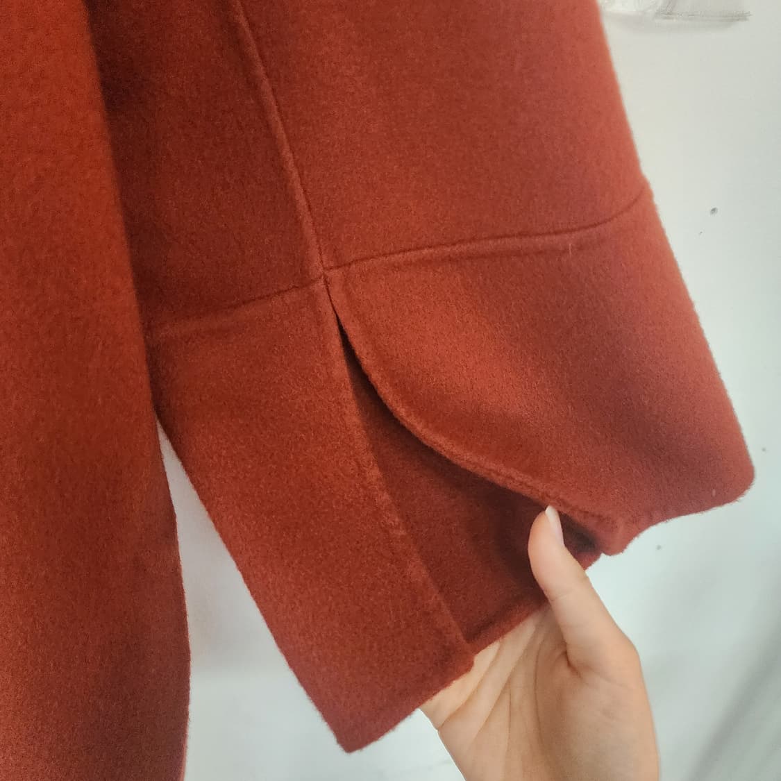 200C 레드브라운 울 코트 상품이미지4
