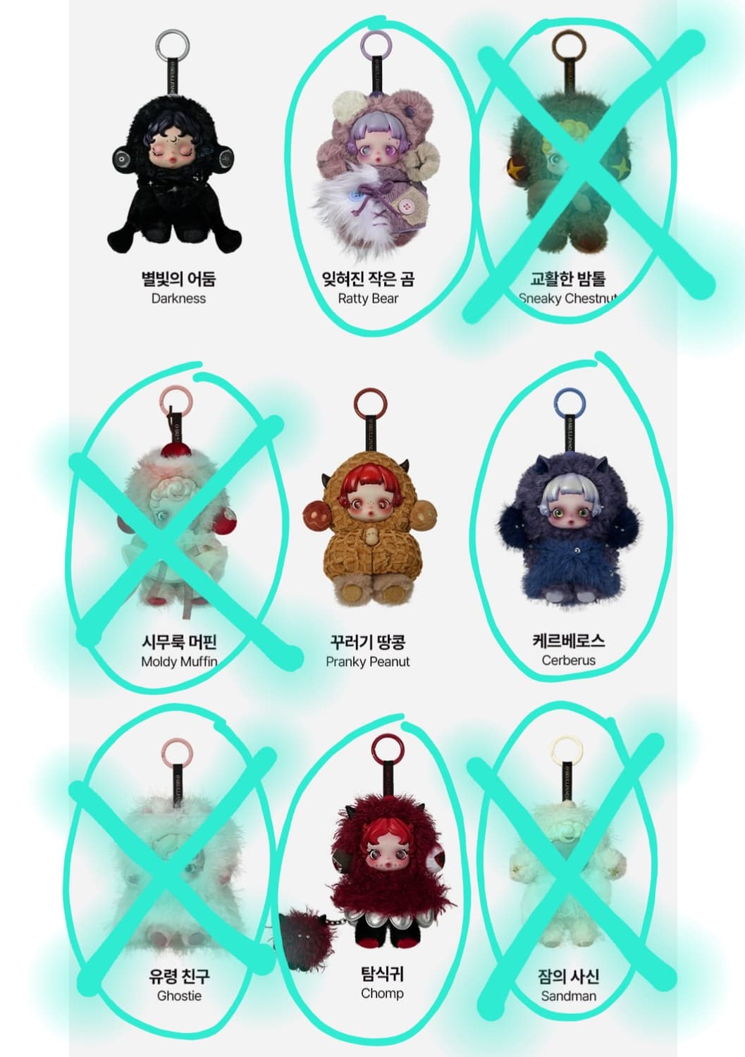 팝마트 스컬판다 날찾아봐 시리즈 인형 키링 양도 상품이미지1