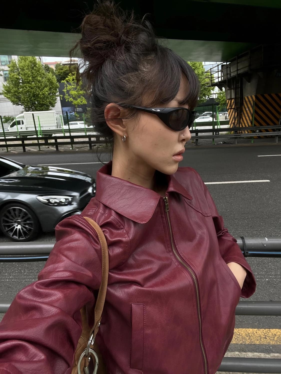 ik leather jacket burgundy 상품이미지1