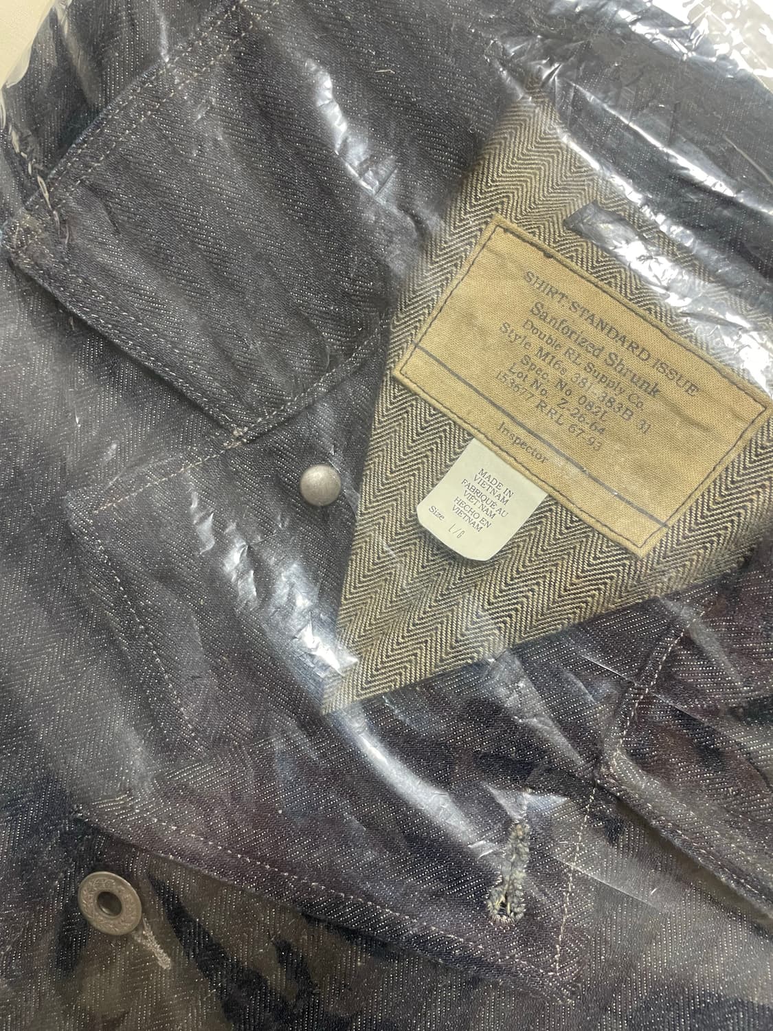 Rrl 인디고 헤링본 셔츠 미시착새상품 상품이미지3