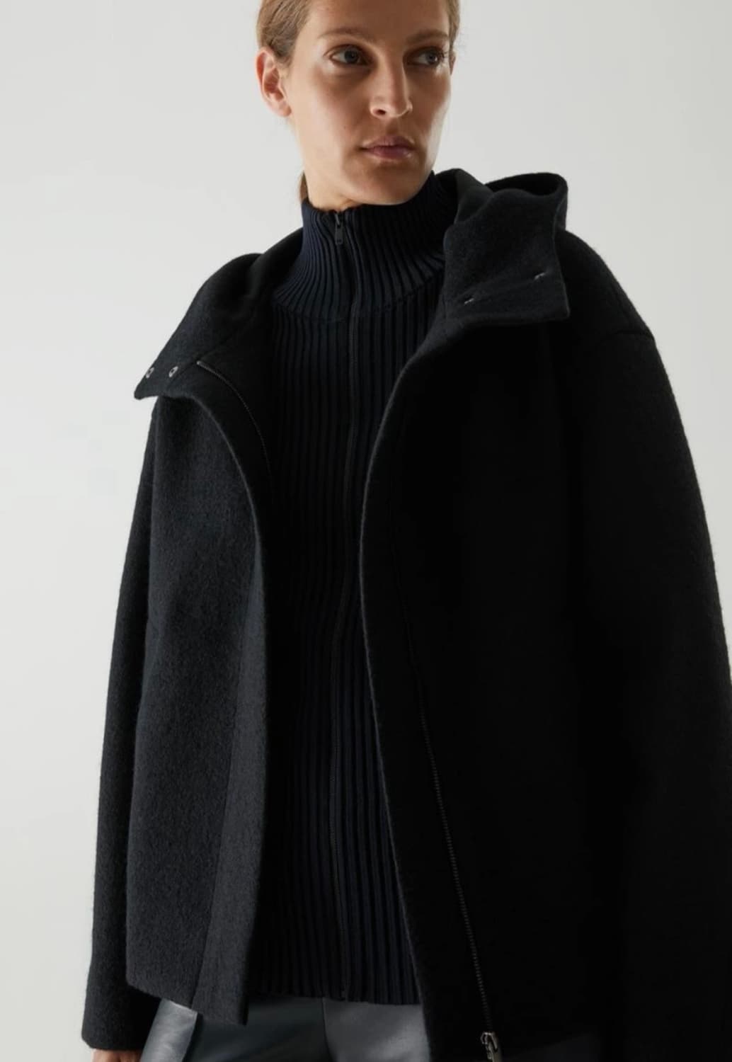 COS 코스 울 후드 코트 상품이미지2