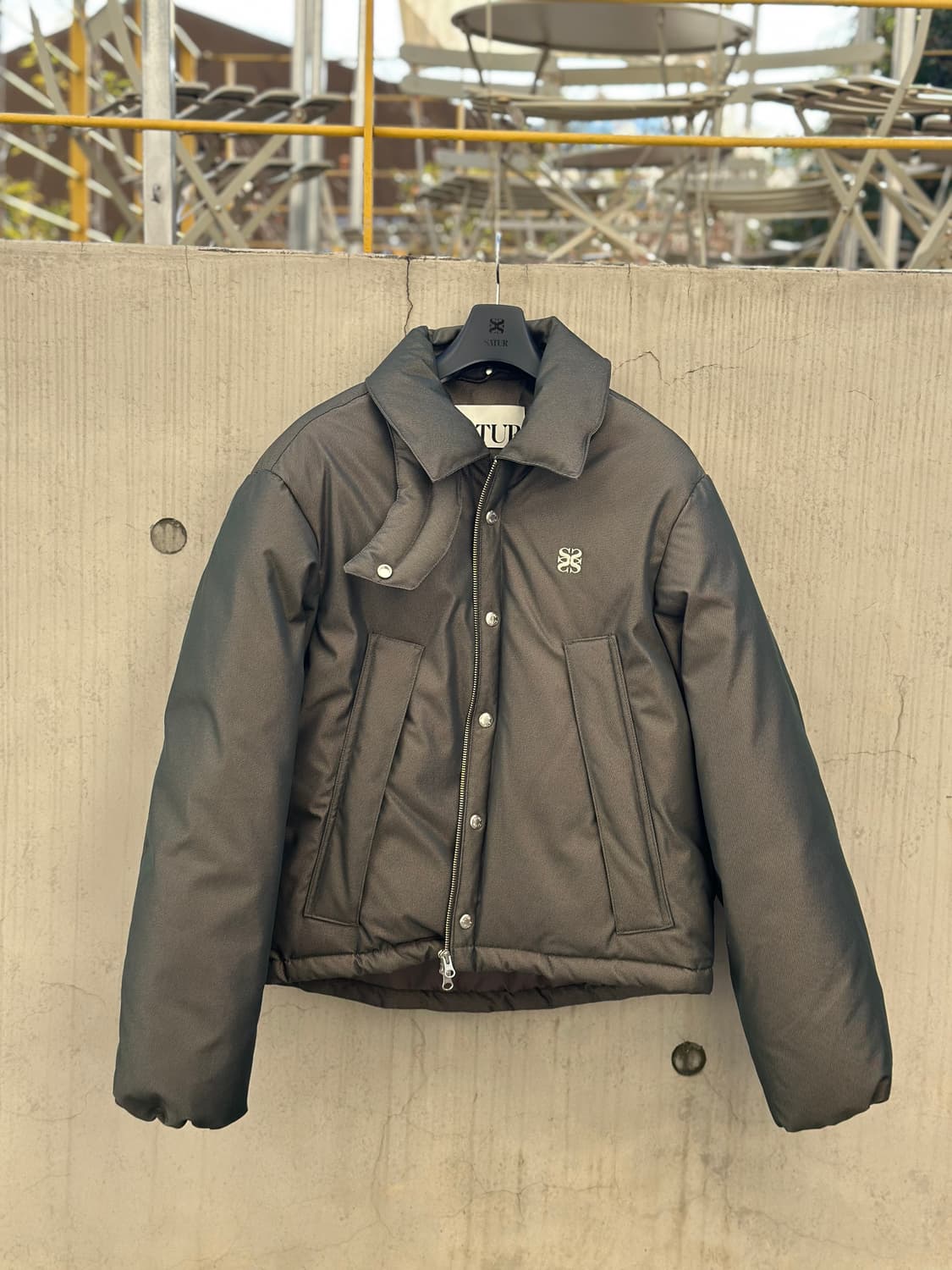 SATUR 레체 투톤 덕다운 글리터 패딩 상품이미지5