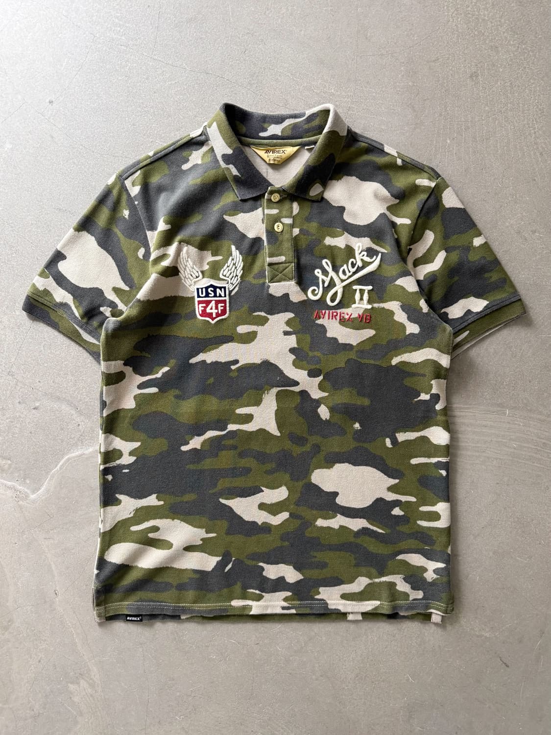 Avirex Embroidered Cotton Polo Shirt 상품이미지1