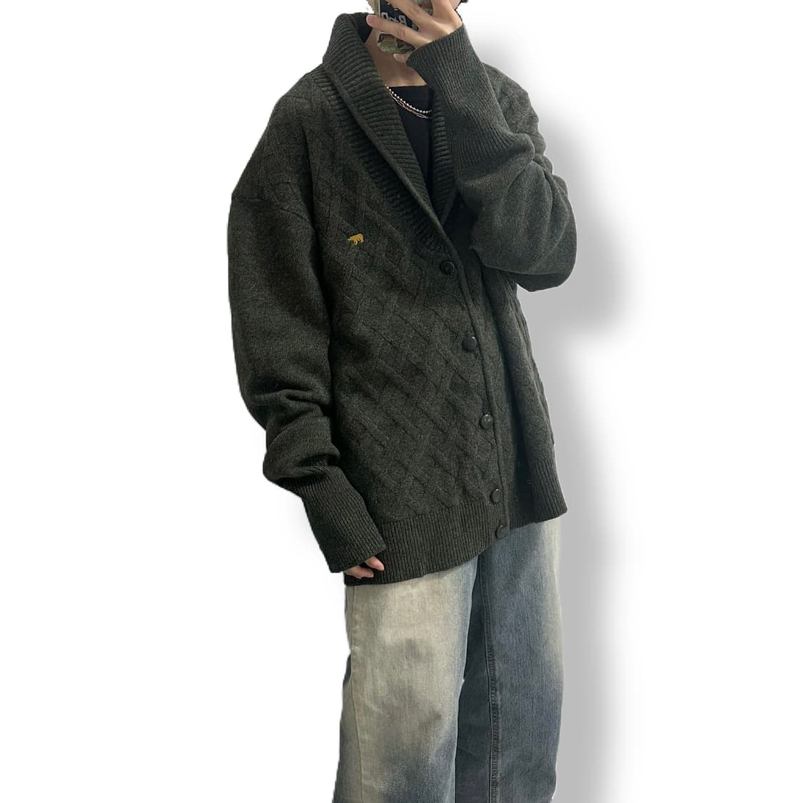 잭니클라우스 숄카라 니트 가디건 상품이미지2