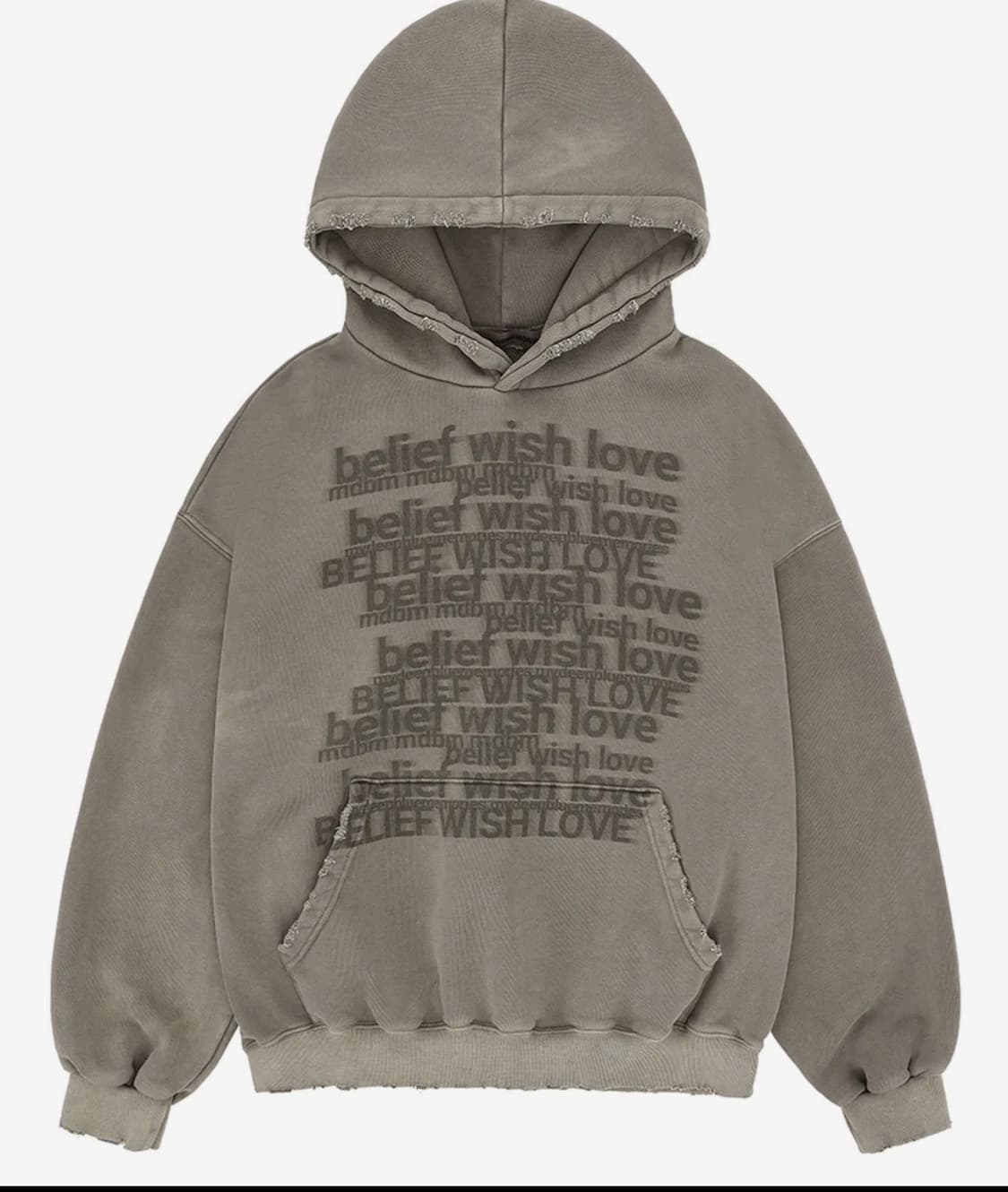 마이딥블루메모리즈 belief, wish, love hoodie 상품이미지1
