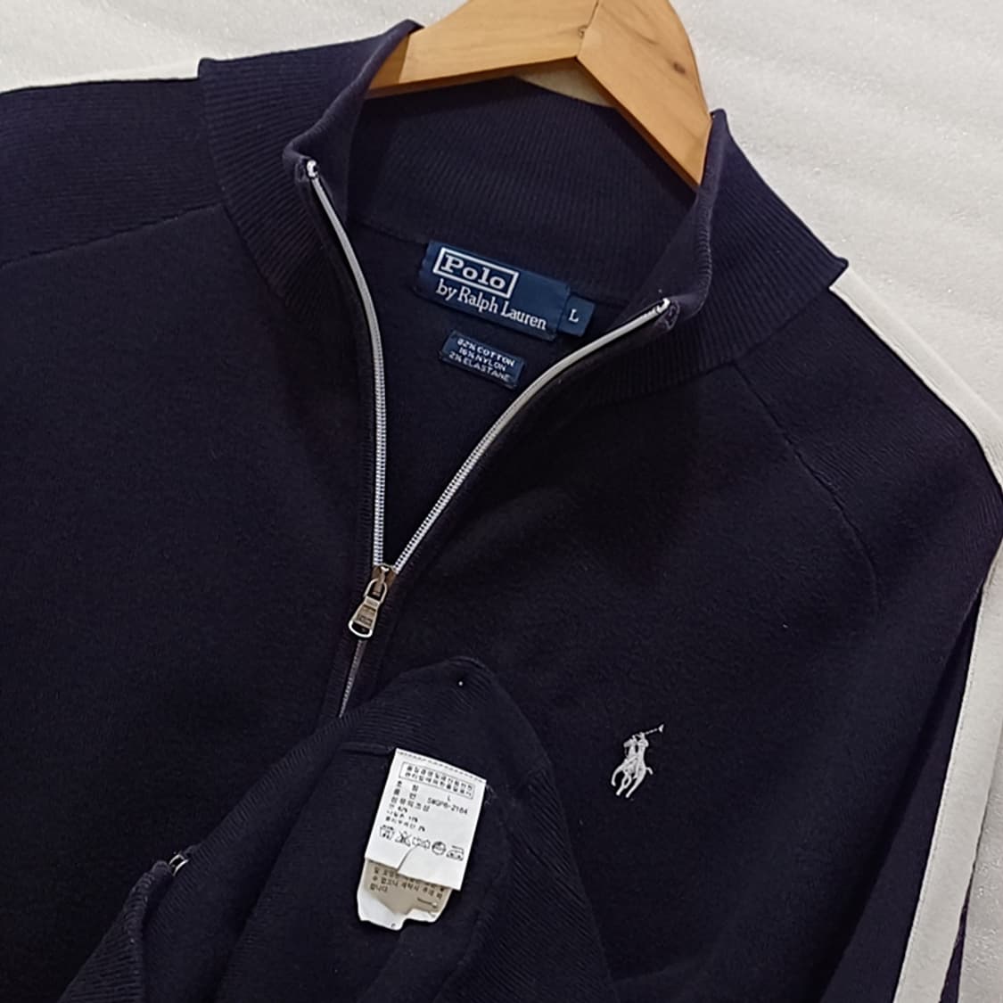 매장판 폴로 면 집업 니트 자켓 남성 L 중간두께 사랑봉봉 상품이미지3