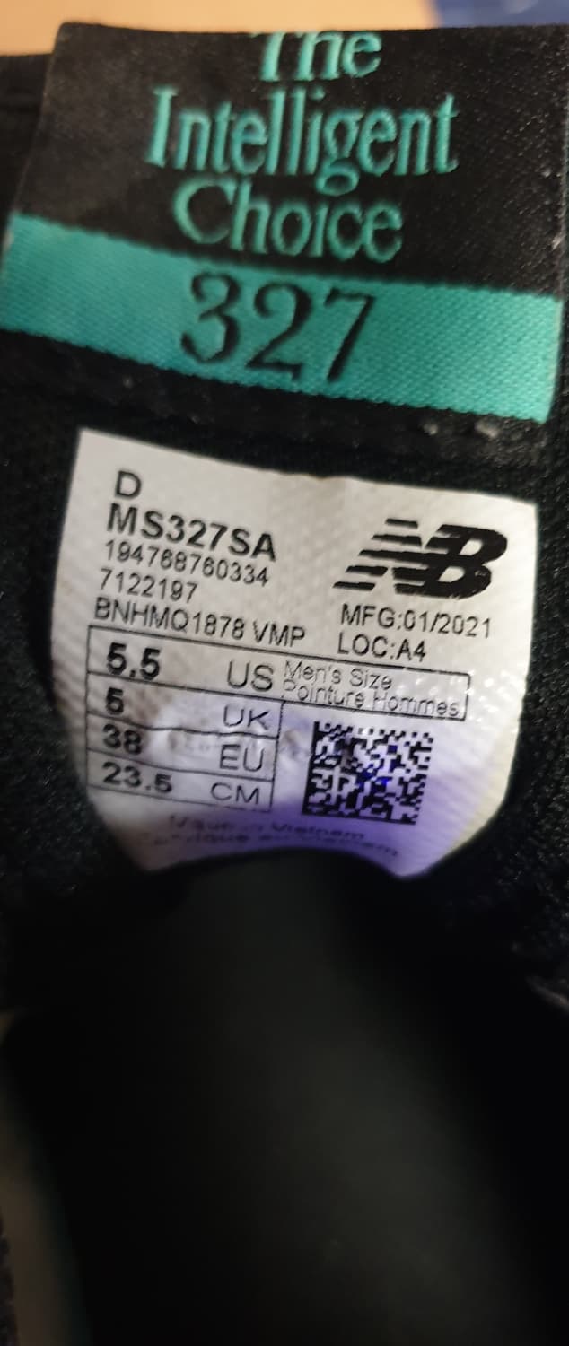 (해외판) 뉴발란스 327 썸머 제이드 그라데이션 스니커즈 블랙(235) 상품이미지7