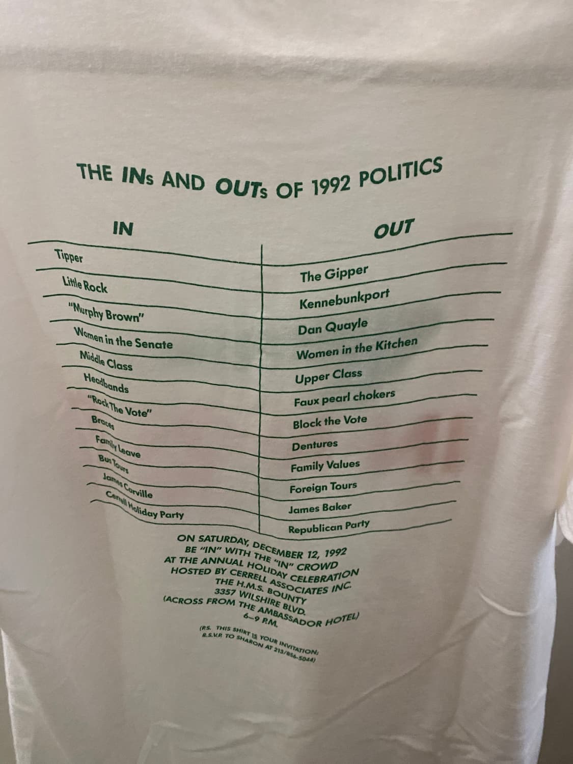 90s vintage tshirt ( in-n-out ) 상품이미지3