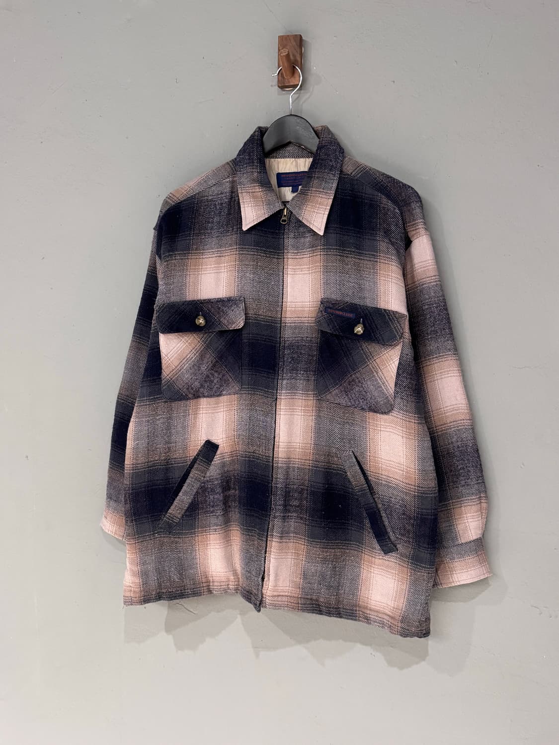 WITFORD Classic 체크 플란넬 집업 셔츠  상품이미지2