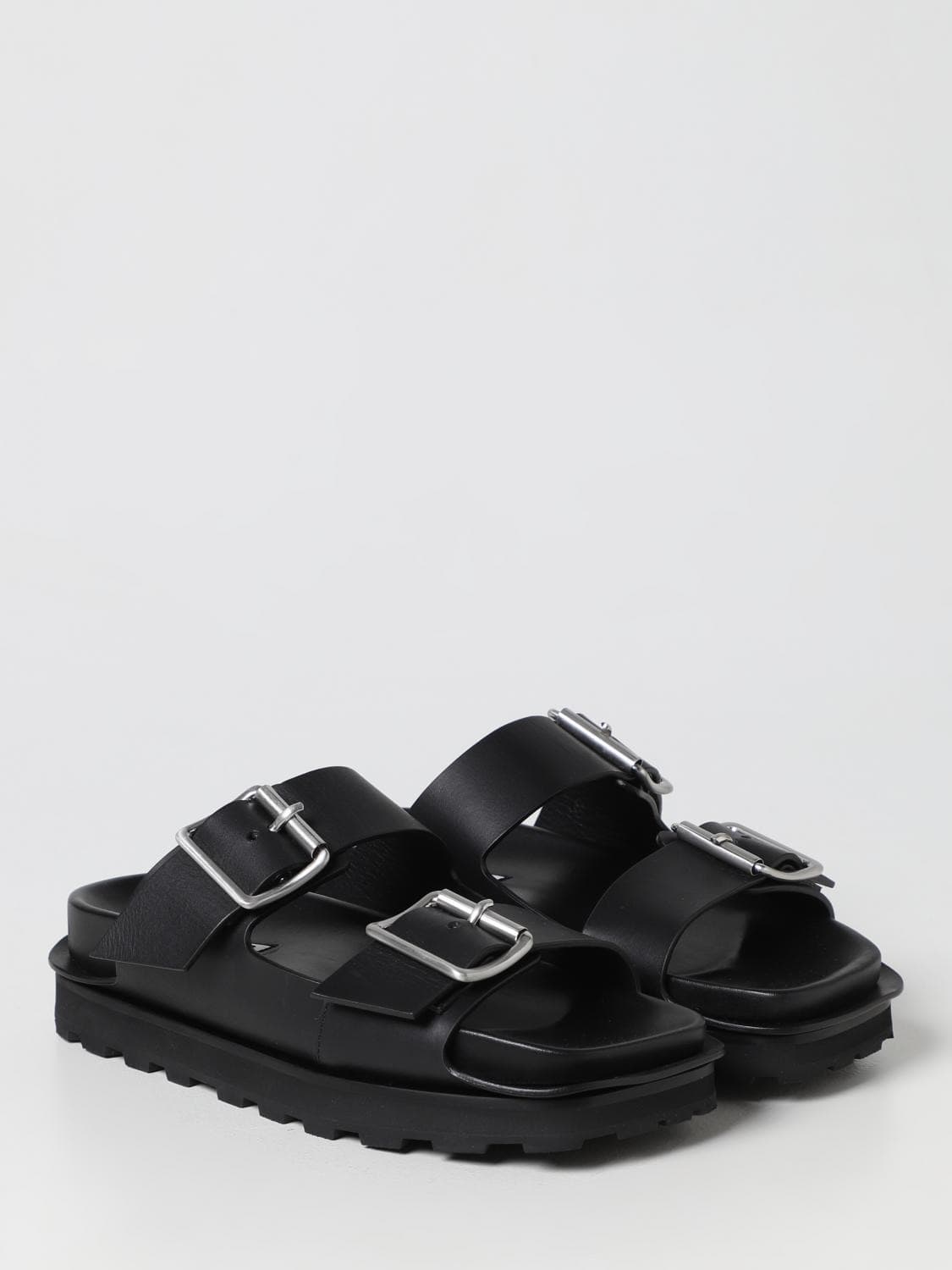 JIL SANDER 질샌더 스퀘어 토 버클 레더 슬리퍼 블랙 43사이즈 상품이미지2