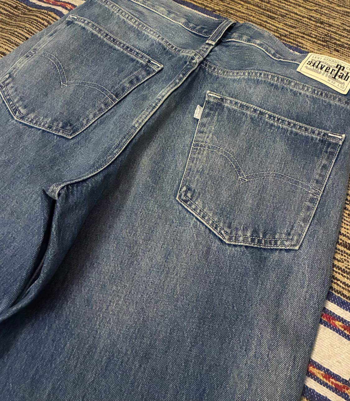 (32~33)Levis 리바이스 실버탭 루즈핏 데님 청바지 중청 상품이미지7
