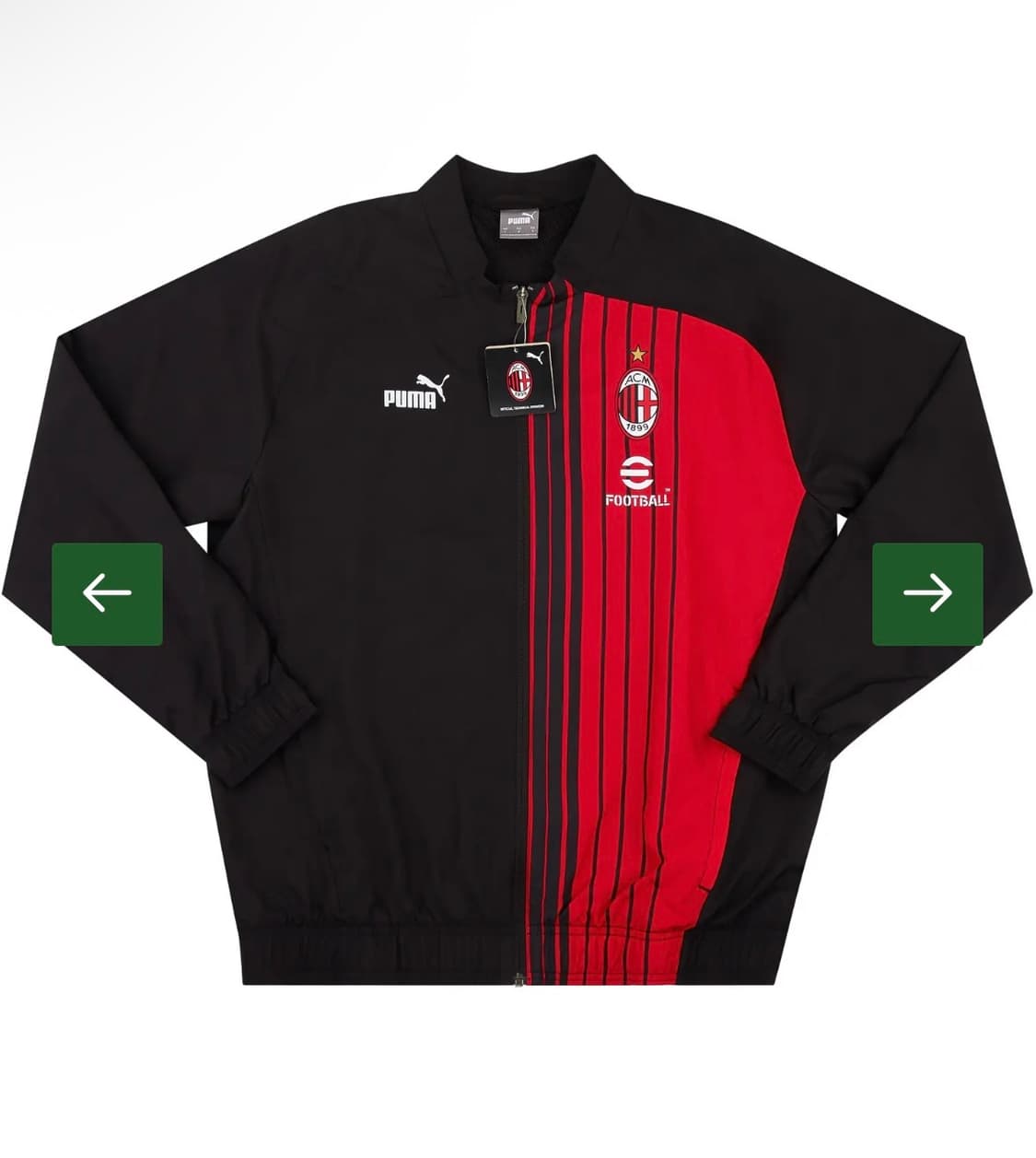 22-23 AC밀란 프리매치 집업 자켓 바람막이 저지 - XL 상품이미지9