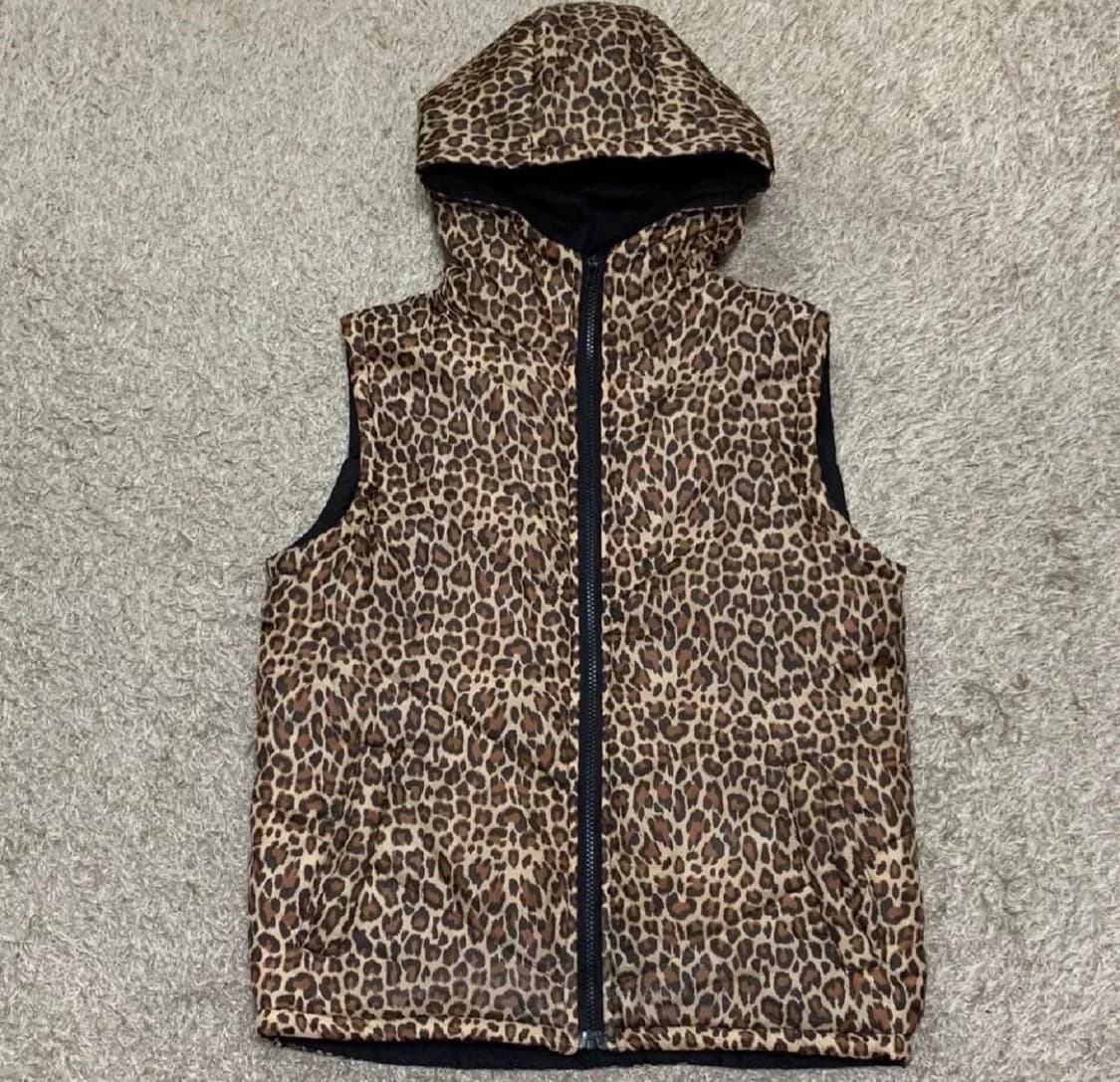 Beams Leopard Puffer Vest 상품이미지2