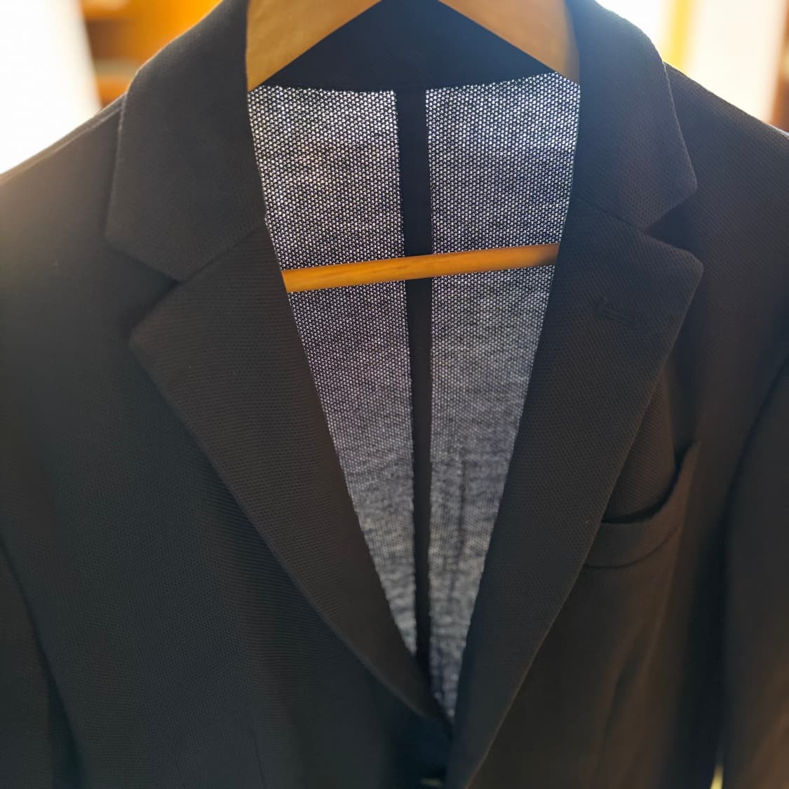 새제품급 파스코 슬림 자켓 95 네이비 스판 간절기 상품이미지9