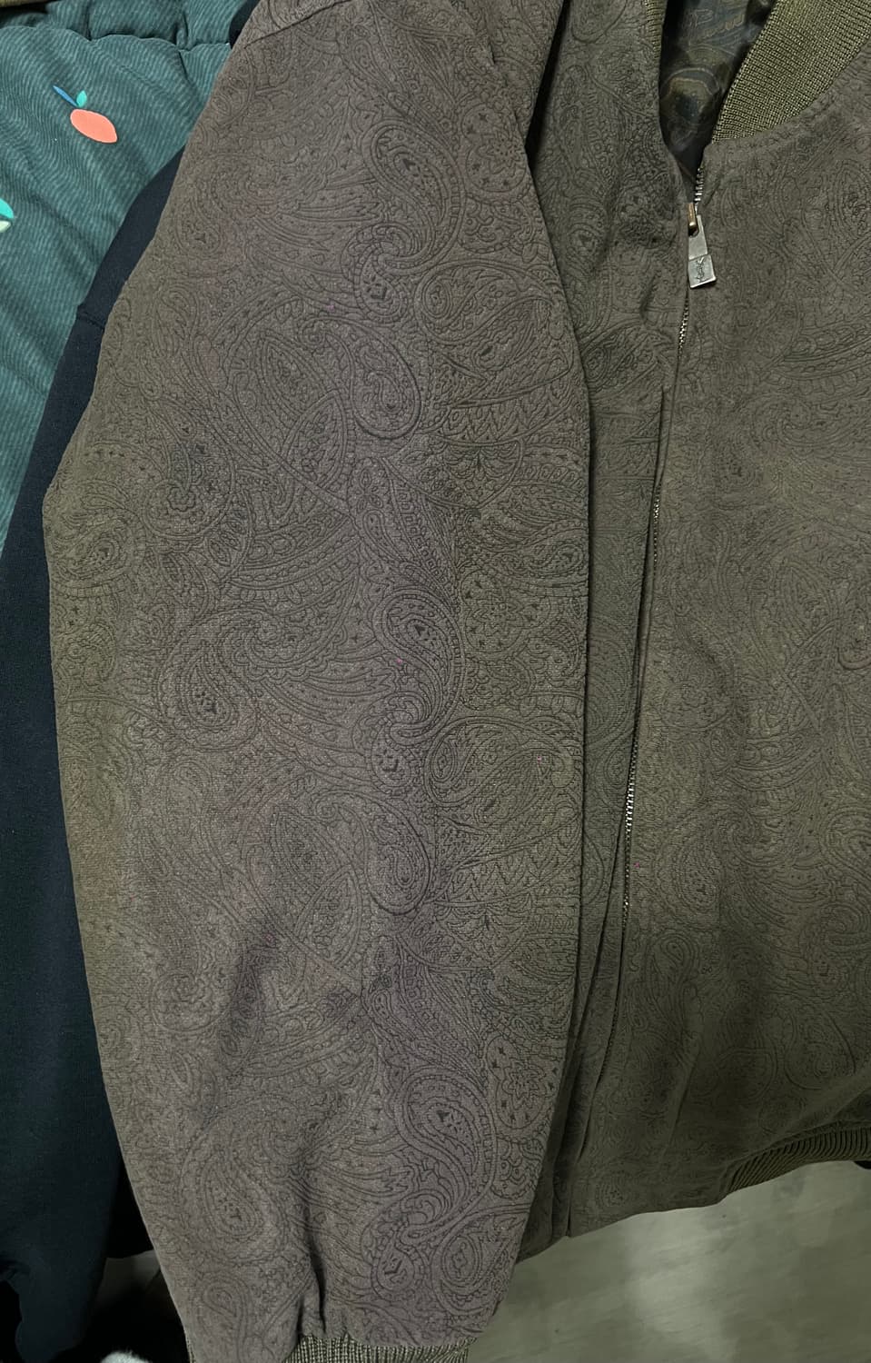 YSL 입생로랑 브라운 페이즐리 봄버 자켓 상품이미지8