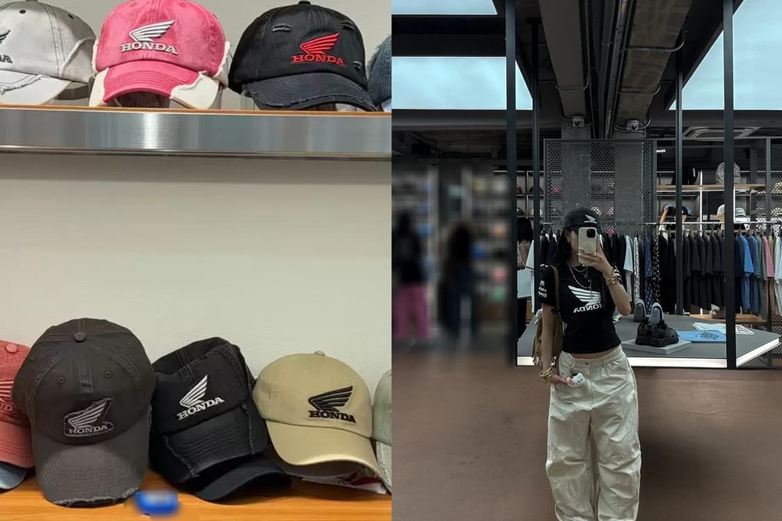 그레이 혼다 모토사이클 볼캡 모자 Wing logo Pigment 상품이미지2