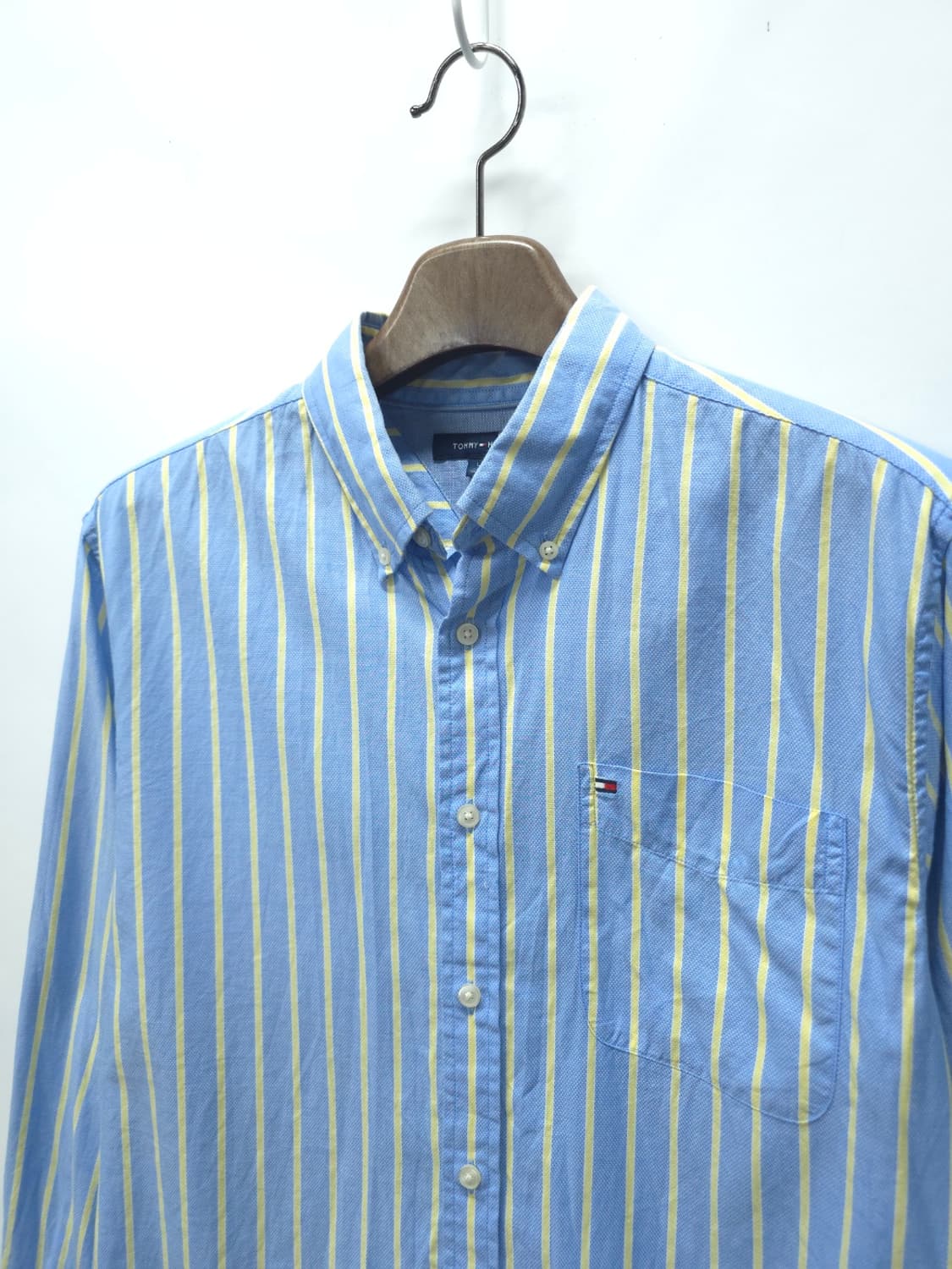 타미힐피거 화사한 옐로우 스트라이프 옥스포드 셔츠 (105) 상품이미지2