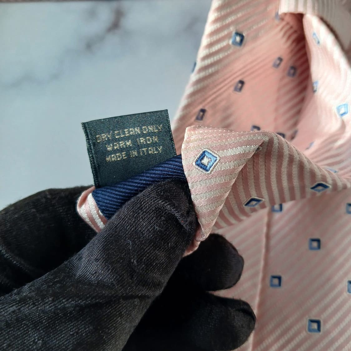 제냐 실크 연핑크 자카드 넥타이 9.6cm A등급 A19586
 상품이미지8