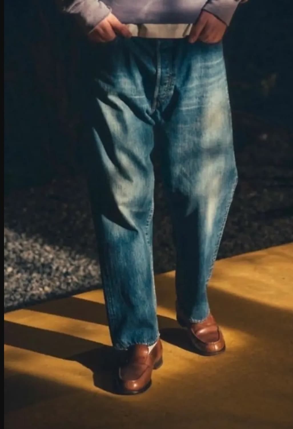 A.Presse 워시드 와이드 데님 팬츠 30 상품이미지2