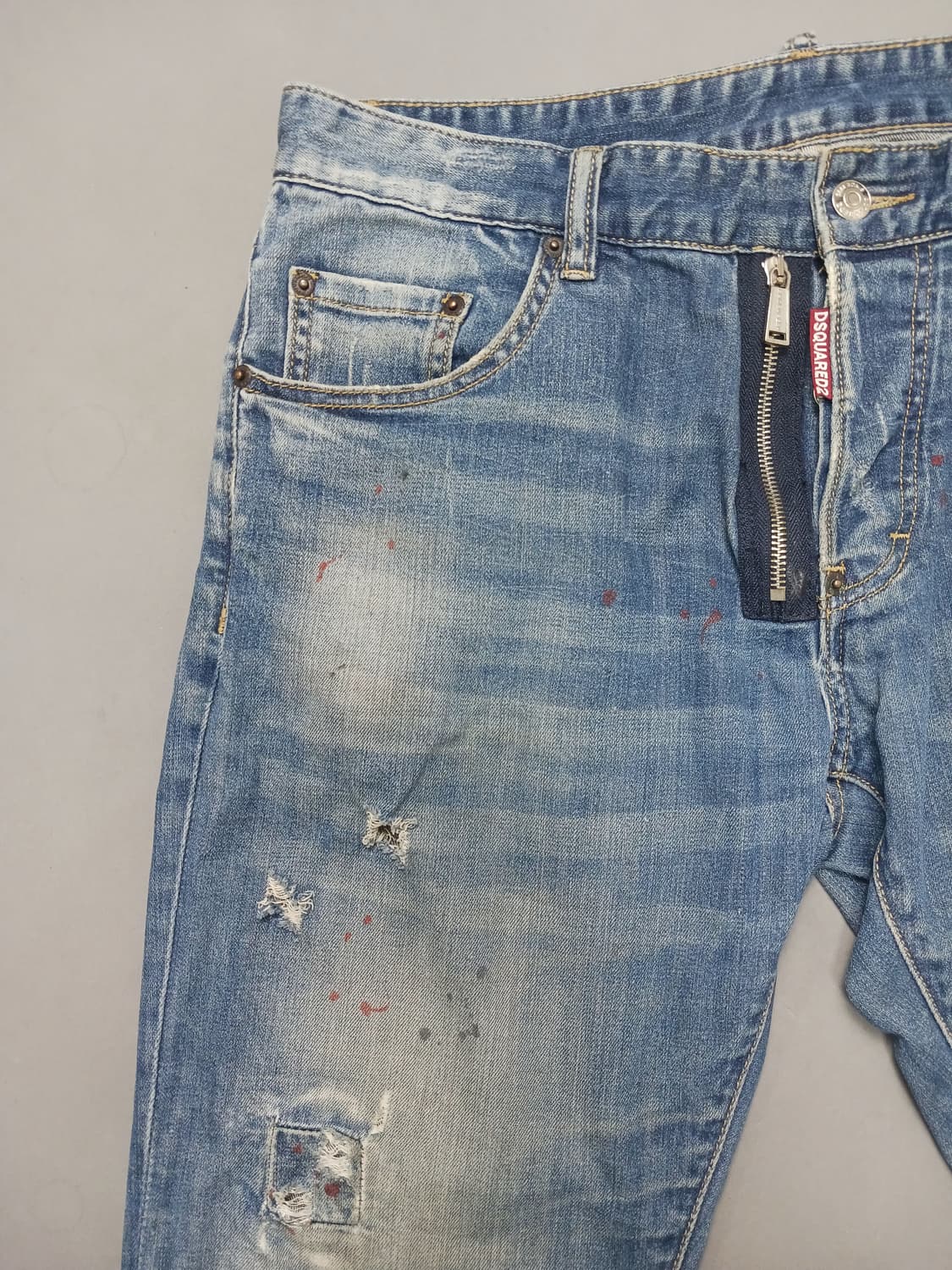 [32] 디스퀘어드2 앞지퍼 슬림진 청바지 상품이미지2