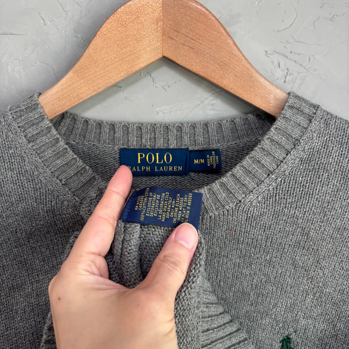 폴로 랄프로렌 라운드넥 니트 그레이 상품이미지3