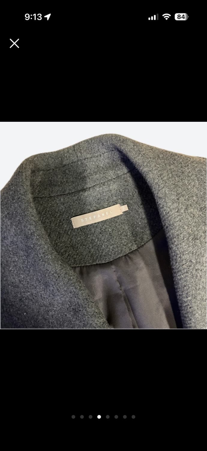 스테파넬 회색 울 코트 상품이미지5