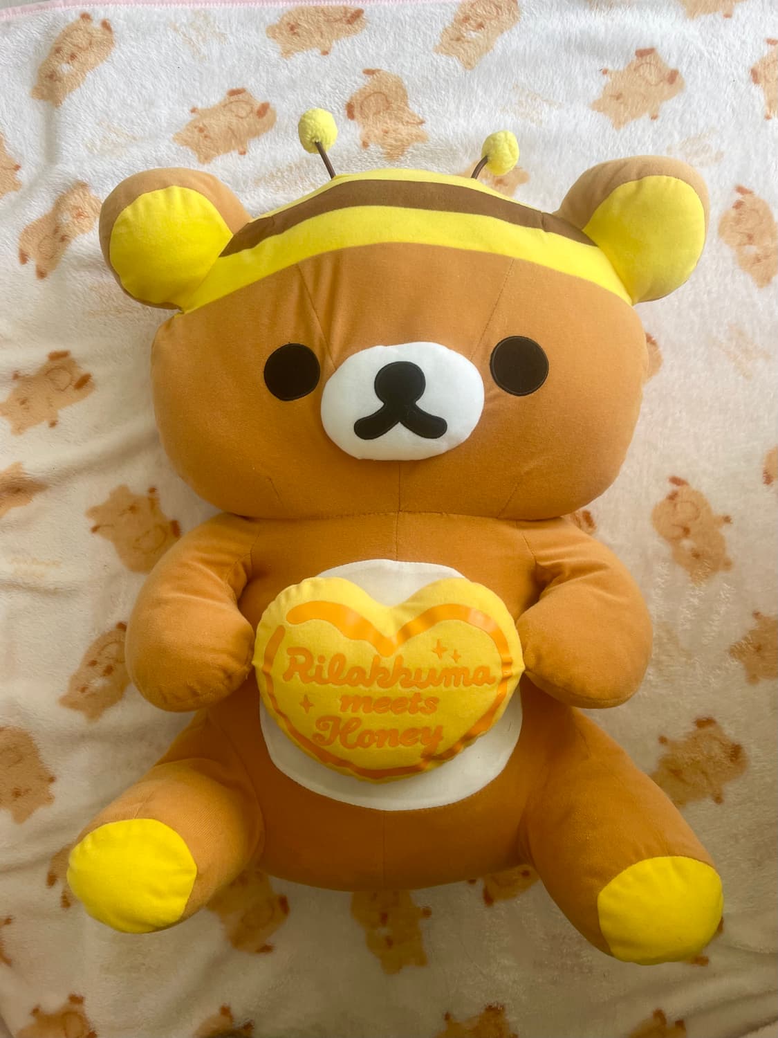 일본 고전 인형 rilakkuma 꿀벌 리락쿠마 대형 인형 🧡💛🐝 상품이미지1