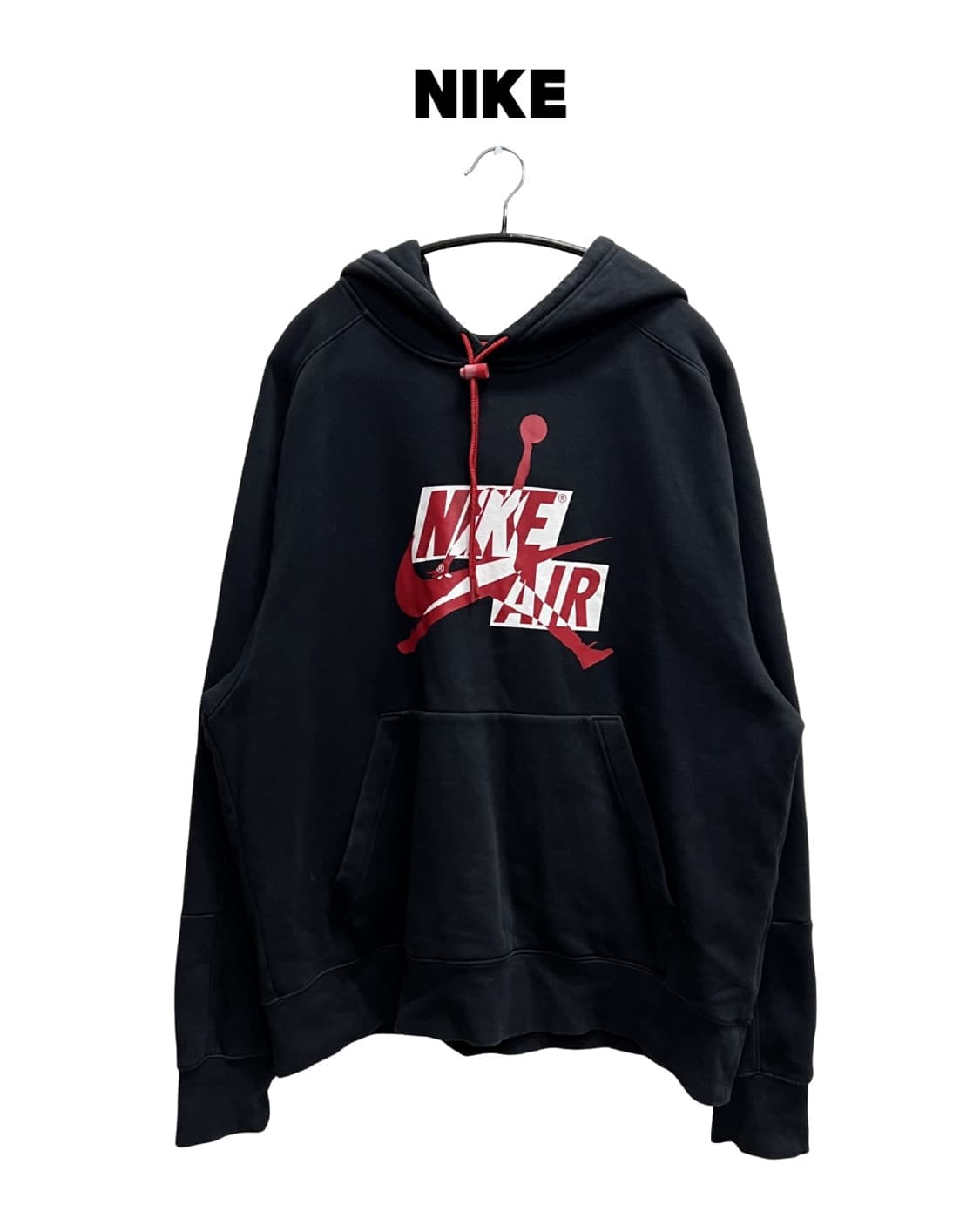 (XL) 나이키 조던 프린팅 후드 티 블랙/레드 상품이미지1