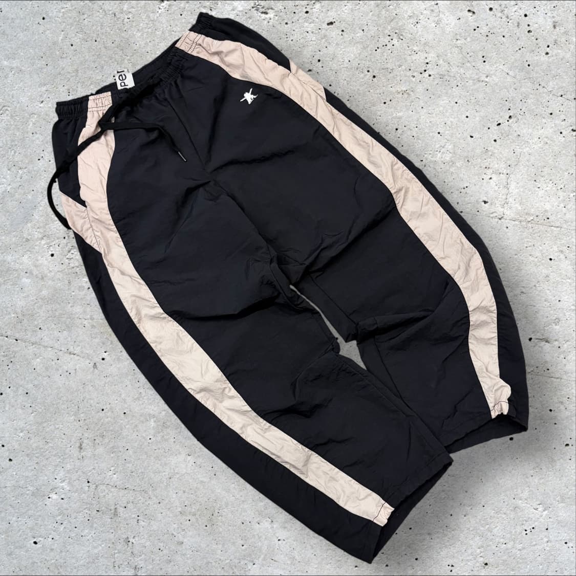 [S] 오픈 와이와이 open Yy 트랙 블랙 핑크 나일론 팬츠 D204 상품이미지1