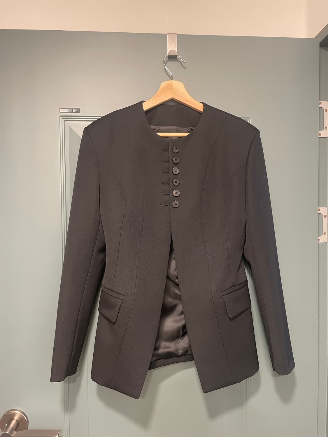 emkm 으음키임 라운드넥 오블리크 울 자켓 S 상품이미지7