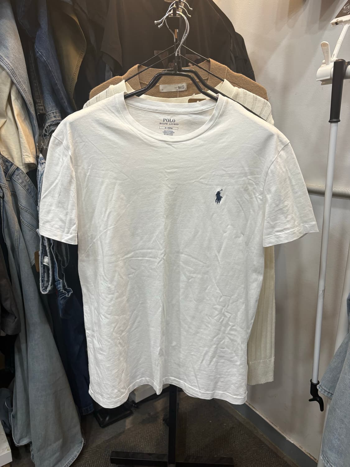 폴로 랄프로렌 흰색 반팔티 티셔츠 반팔 티셔츠 상품이미지1