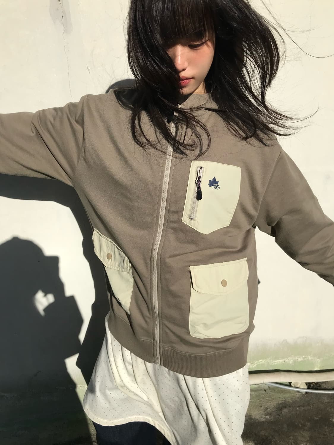 Logos Park 포켓 후드 집업 상품이미지2