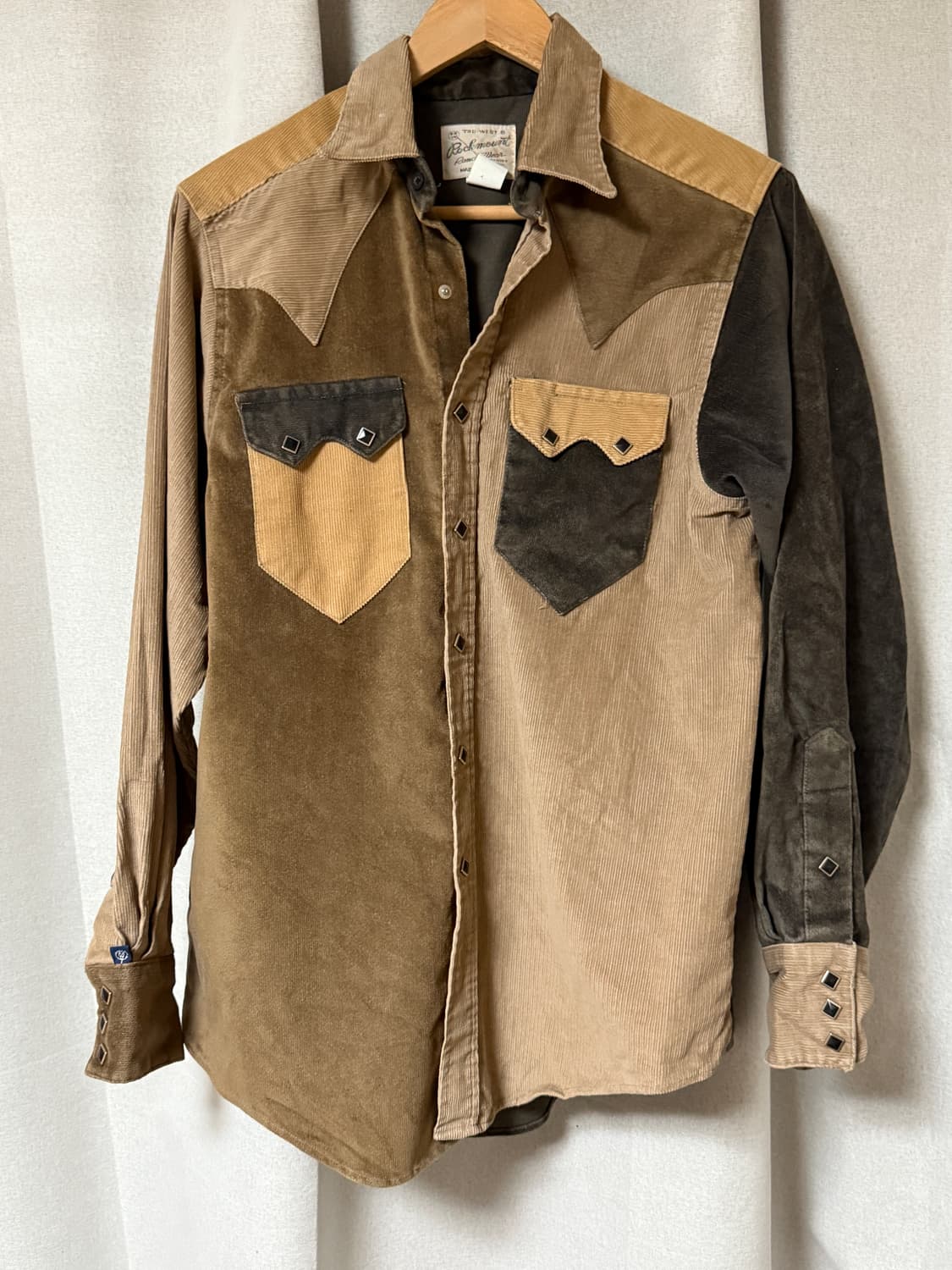 락마운트 컬러블록 코듀로이 셔츠 상품이미지2