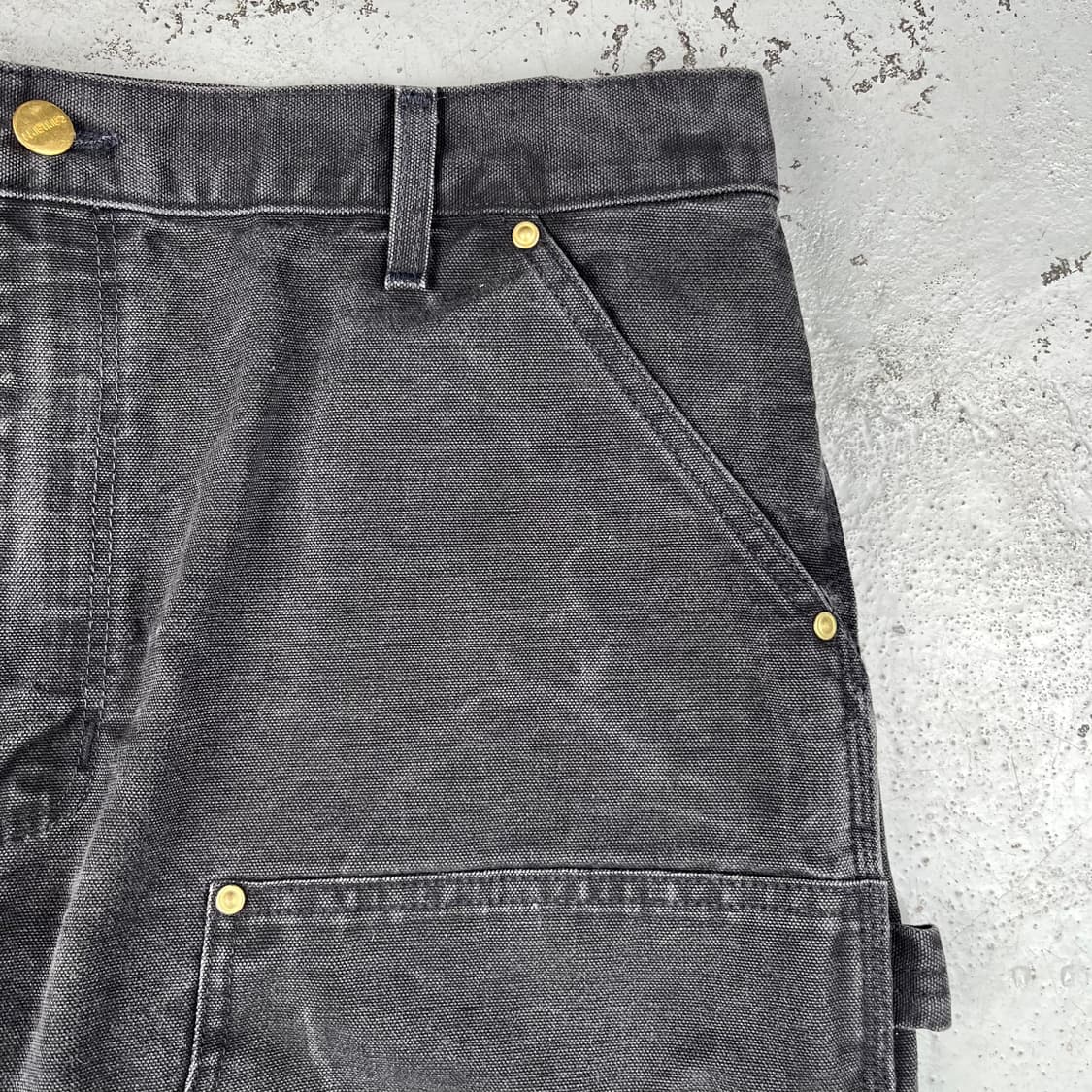 빈티지 칼하트 더블니 블랙 그레이 워크팬츠 B01  상품이미지6