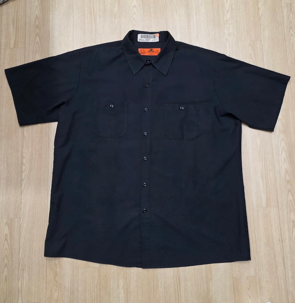 레드캡 USA 반팔 워크셔츠 오버핏 XXL 올블랙  상품이미지1