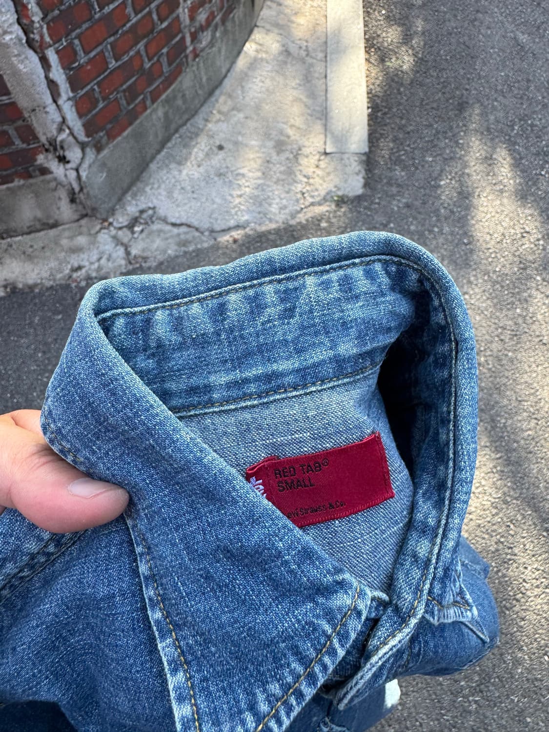 리바이스 레드탭 웨스턴 데님 반팔셔츠  상품이미지4