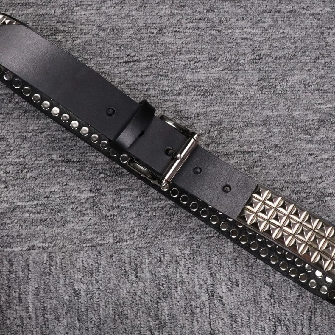 Chrome Grid Stud Belt 상품이미지3