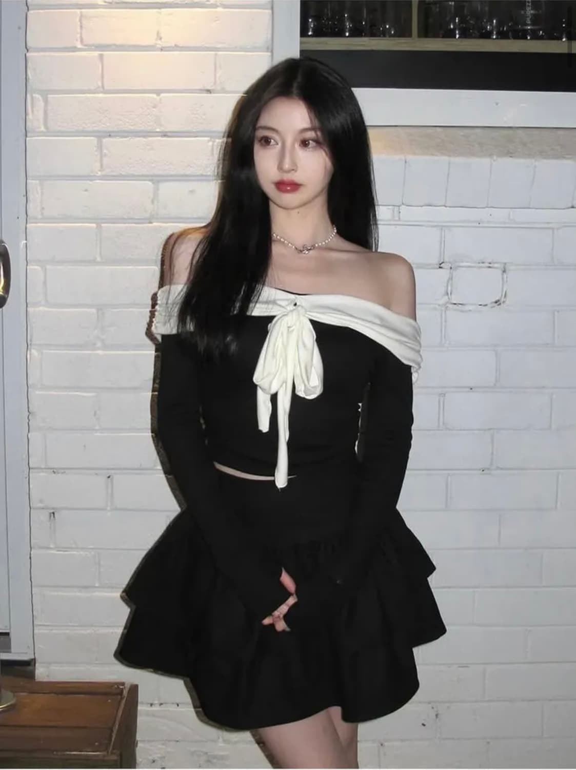 낫유어로즈 블레어 탑 블랙 상품이미지2