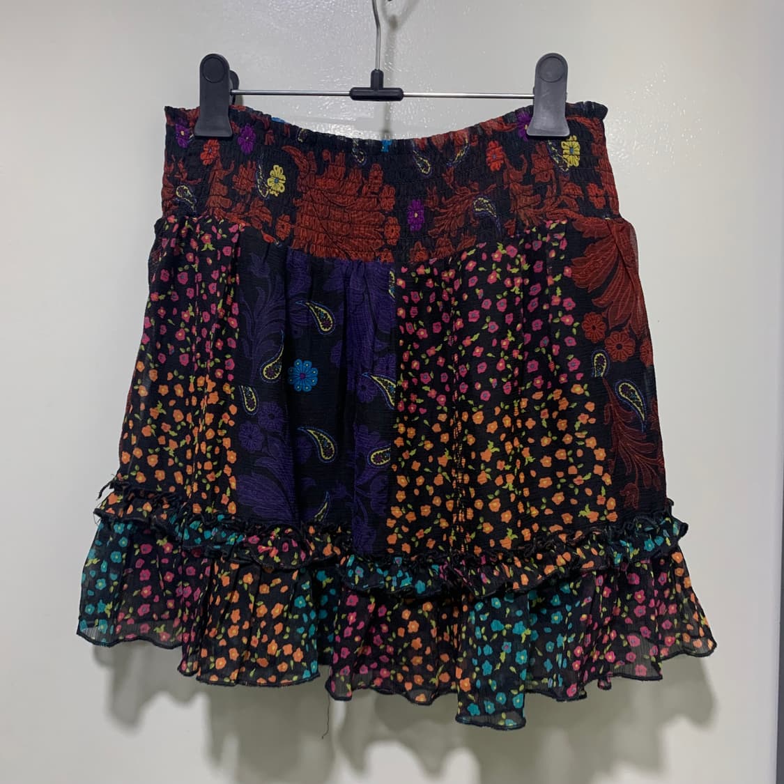 패치워크느낌 보호 모리걸 레이어드 미니스커트 상품이미지2